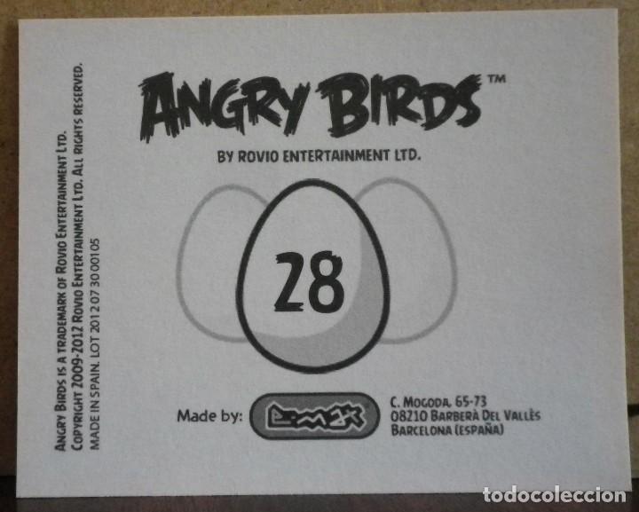Coleccionismo cromos antiguos: Angry Birds. E-Max 2012. Cromo sin pegar N&ordm; 28 - Foto 2