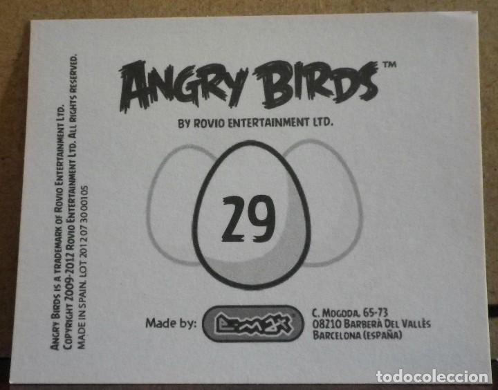 Coleccionismo cromos antiguos: Angry Birds. E-Max 2012. Cromo sin pegar N&ordm; 29 - Foto 2