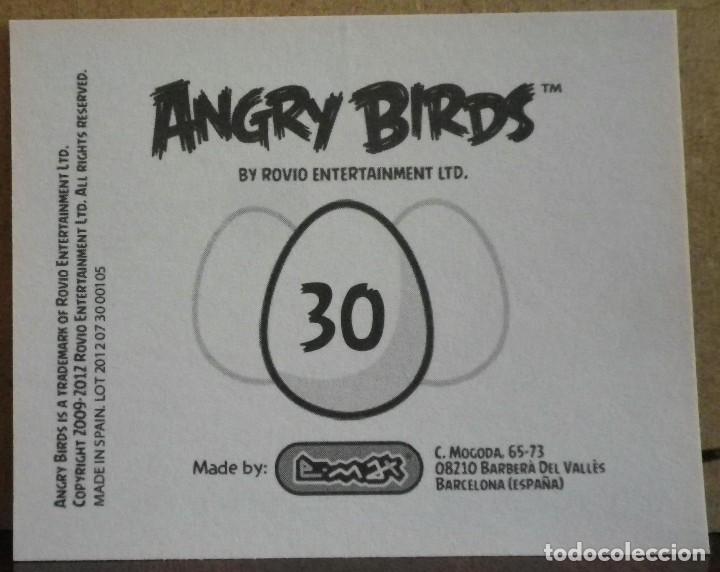 Coleccionismo cromos antiguos: Angry Birds. E-Max 2012. Cromo sin pegar N&ordm; 30 - Foto 2