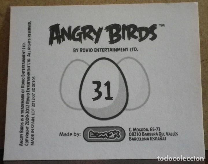 Coleccionismo cromos antiguos: Angry Birds. E-Max 2012. Cromo sin pegar N&ordm; 31 - Foto 2