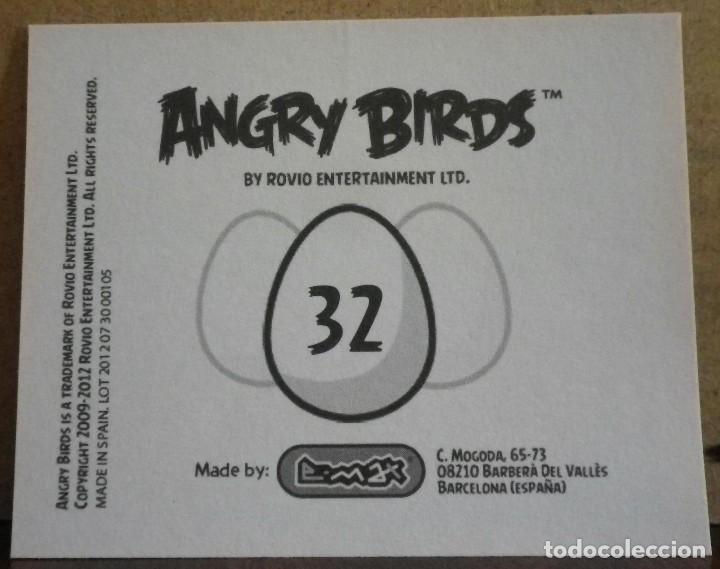 Coleccionismo cromos antiguos: Angry Birds. E-Max 2012. Cromo sin pegar N&ordm; 32 - Foto 2