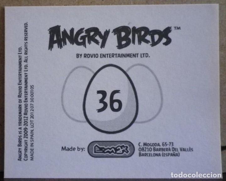 Coleccionismo cromos antiguos: Angry Birds. E-Max 2012. Cromo sin pegar N&ordm; 36 - Foto 2