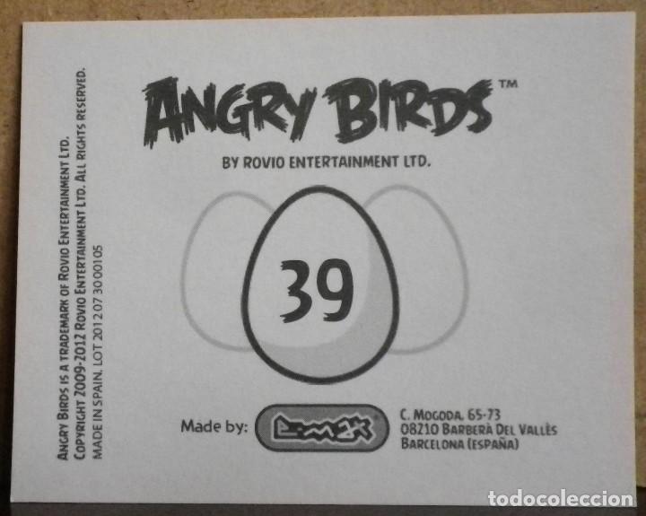 Coleccionismo cromos antiguos: Angry Birds. E-Max 2012. Cromo sin pegar N&ordm; 39 - Foto 2