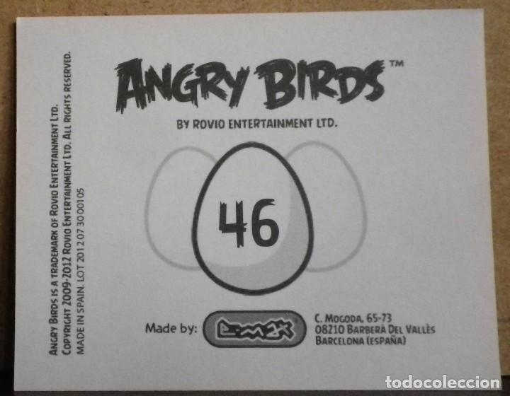 Coleccionismo cromos antiguos: Angry Birds. E-Max 2012. Cromo sin pegar N&ordm; 46 - Foto 2