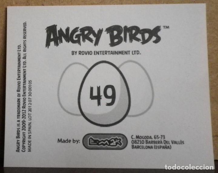 Coleccionismo cromos antiguos: Angry Birds. E-Max 2012. Cromo sin pegar N&ordm; 49 - Foto 2