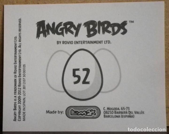 Coleccionismo cromos antiguos: Angry Birds. E-Max 2012. Cromo sin pegar N&ordm; 52 - Foto 2