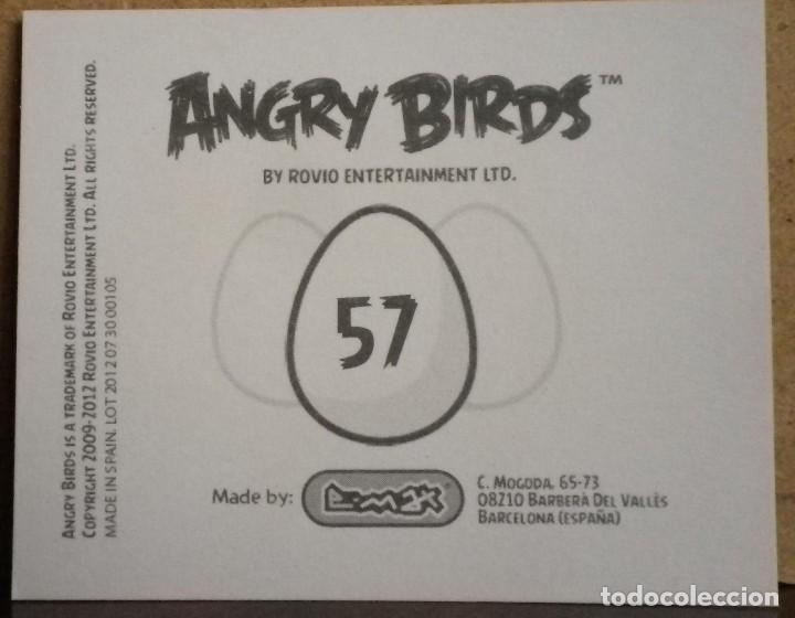 Coleccionismo cromos antiguos: Angry Birds. E-Max 2012. Cromo sin pegar N&ordm; 57 - Foto 2