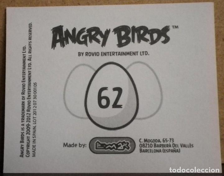 Coleccionismo cromos antiguos: Angry Birds. E-Max 2012. Cromo sin pegar N&ordm; 62 - Foto 2