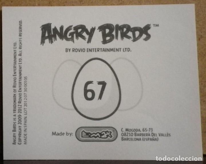 Coleccionismo cromos antiguos: Angry Birds. E-Max 2012. Cromo sin pegar N&ordm; 67 - Foto 2