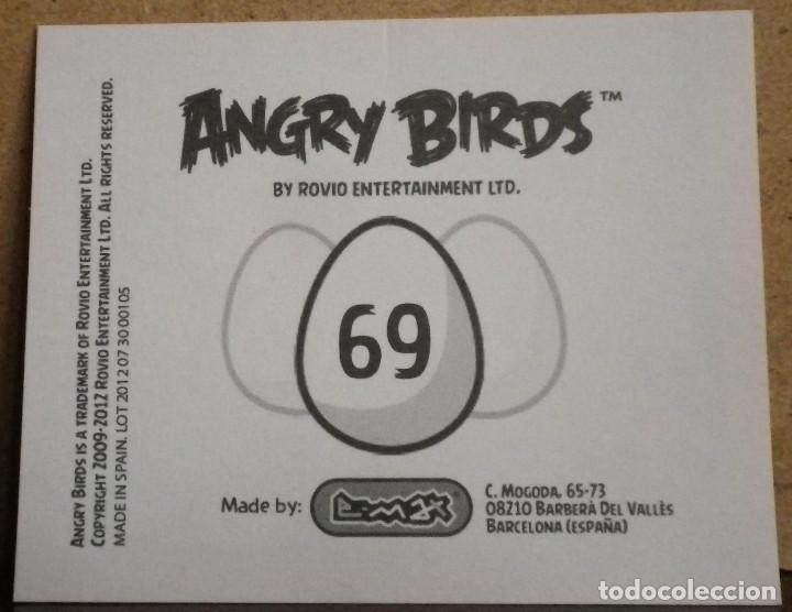 Coleccionismo cromos antiguos: Angry Birds. E-Max 2012. Cromo sin pegar N&ordm; 69 - Foto 2