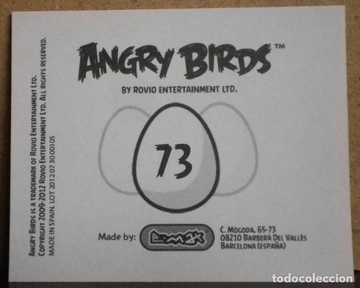 Coleccionismo cromos antiguos: Angry Birds. E-Max 2012. Cromo sin pegar N&ordm; 73 - Foto 2
