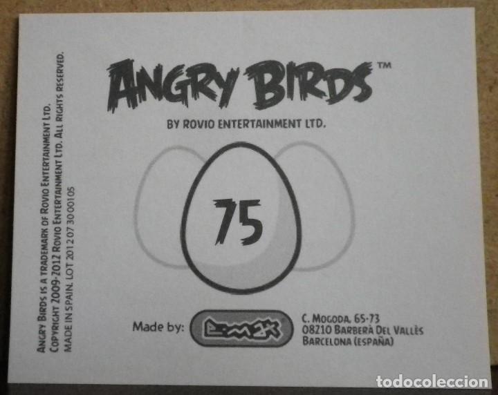 Coleccionismo cromos antiguos: Angry Birds. E-Max 2012. Cromo sin pegar N&ordm; 75 - Foto 2