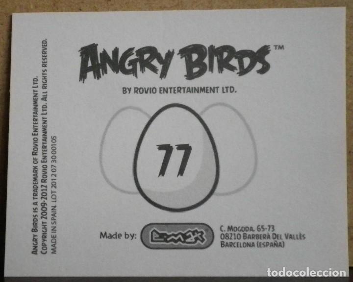 Coleccionismo cromos antiguos: Angry Birds. E-Max 2012. Cromo sin pegar N&ordm; 77 - Foto 2