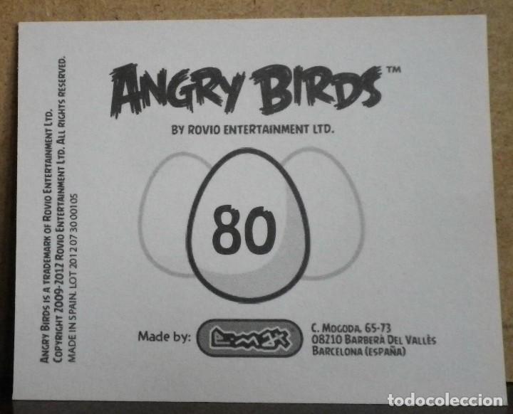 Coleccionismo cromos antiguos: Angry Birds. E-Max 2012. Cromo sin pegar N&ordm; 80 - Foto 2