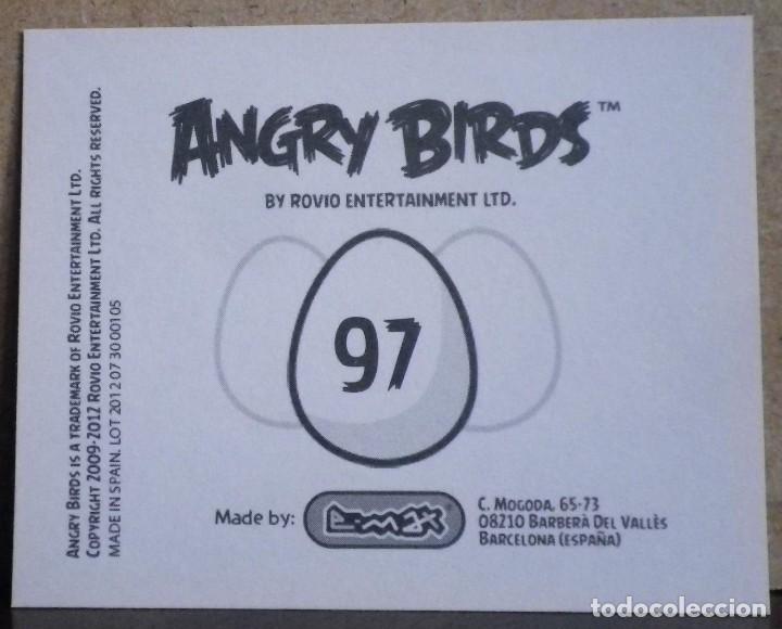 Coleccionismo cromos antiguos: Angry Birds. E-Max 2012. Cromo sin pegar N&ordm; 97 - Foto 2
