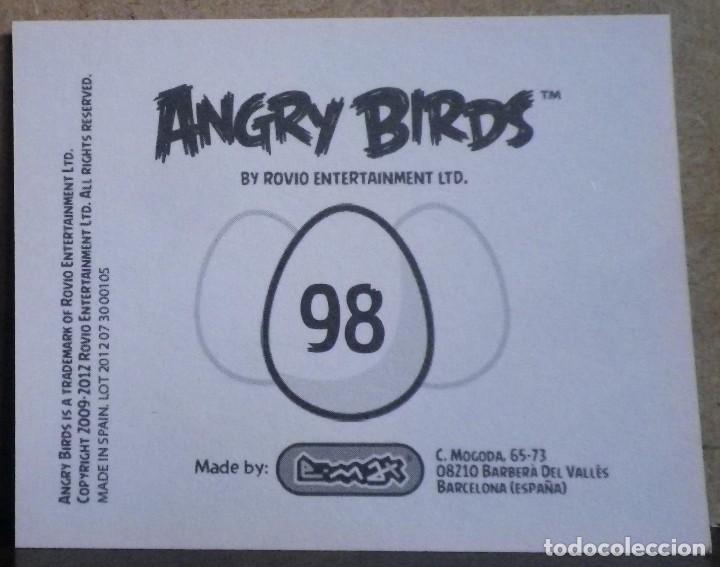 Coleccionismo cromos antiguos: Angry Birds. E-Max 2012. Cromo sin pegar N&ordm; 98 - Foto 2