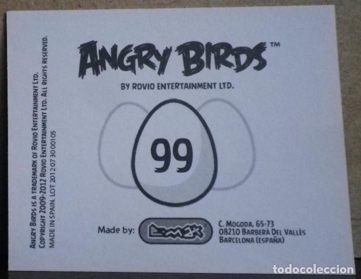 Coleccionismo cromos antiguos: Angry Birds. E-Max 2012. Cromo sin pegar N&ordm; 99 - Foto 2