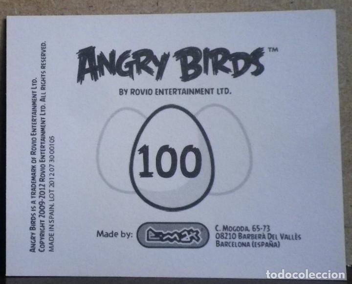 Coleccionismo cromos antiguos: Angry Birds. E-Max 2012. Cromo sin pegar N&ordm; 100 - Foto 2