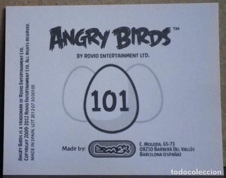 Coleccionismo cromos antiguos: Angry Birds. E-Max 2012. Cromo sin pegar N&ordm; 101 - Foto 2