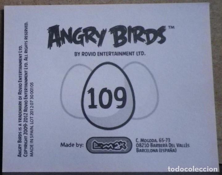 Coleccionismo cromos antiguos: Angry Birds. E-Max 2012. Cromo sin pegar N&ordm; 109 - Foto 2
