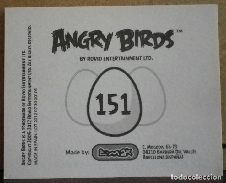 Coleccionismo cromos antiguos: Angry Birds. E-Max 2012. Cromo sin pegar N&ordm; 151 - Foto 2
