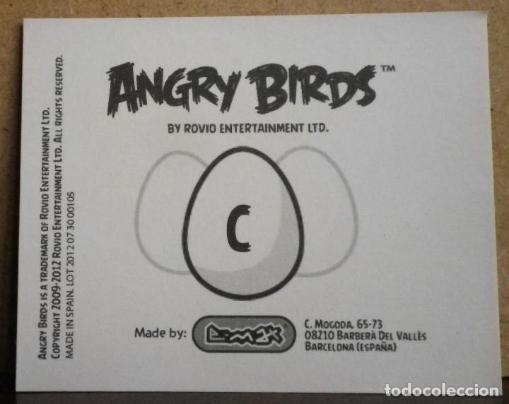 Coleccionismo cromos antiguos: Angry Birds. E-Max 2012. Cromo sin pegar Letra C - Foto 2
