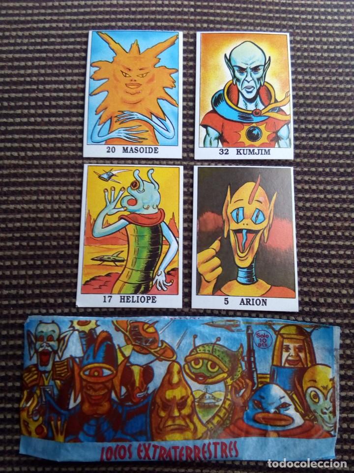 Collezionismo Figurine antiche: Locos extraterrestres Sobre vac&iacute;o + 4.cromos de la colecci&oacute;n - escaso