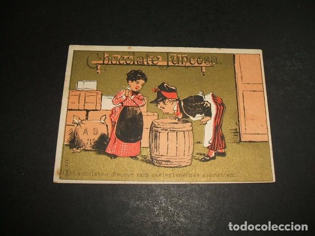 Colecionismo Cromos antigos: CROMO SIGLO XIX EN EL ALMACEN PUBLICIDAD CHOCOLATES JUNCOSA BARCELONA
