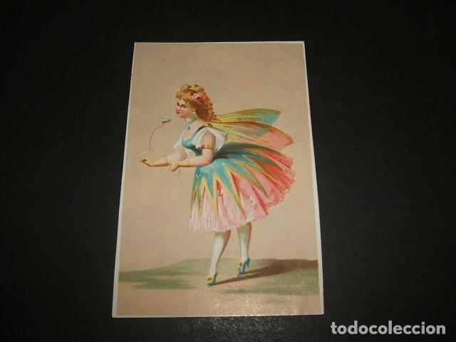 Coleccionismo cromos antiguos: MUJER DISFRAZADA CROMO SIGLO XIX - Foto 1
