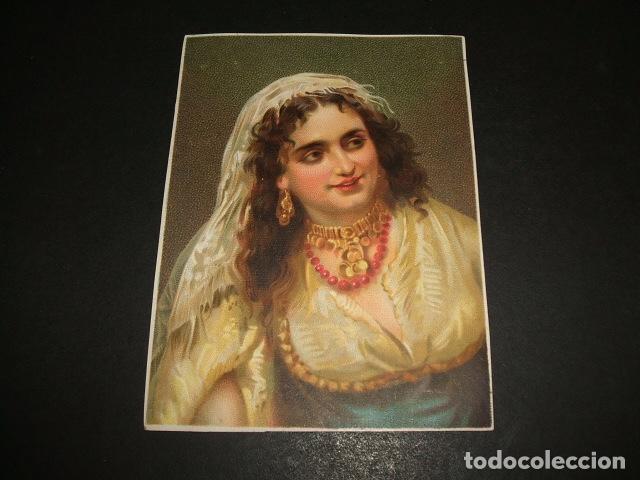 Coleccionismo cromos antiguos: MUJER ELEGANTE CROMO SIGLO XIX - Foto 1