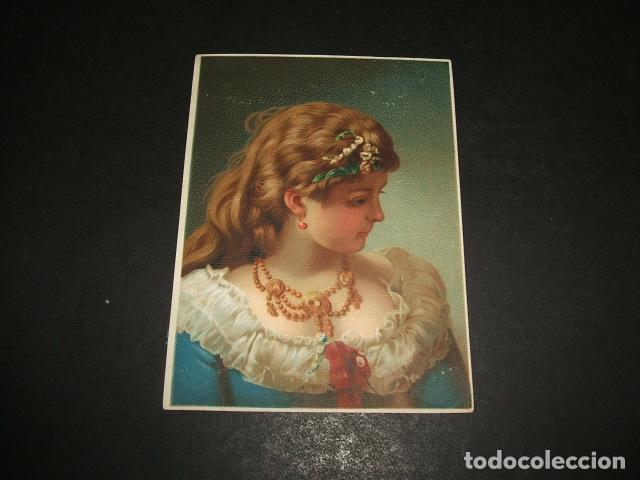 Coleccionismo cromos antiguos: MUJER ELEGANTE CROMO SIGLO XIX - Foto 1