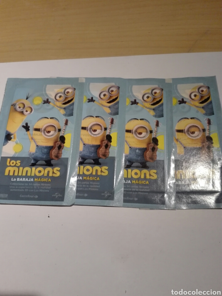 Coleccionismo cromos antiguos: LOS MINIONS . 4 SOBRES SIN ABRIR - Foto 1