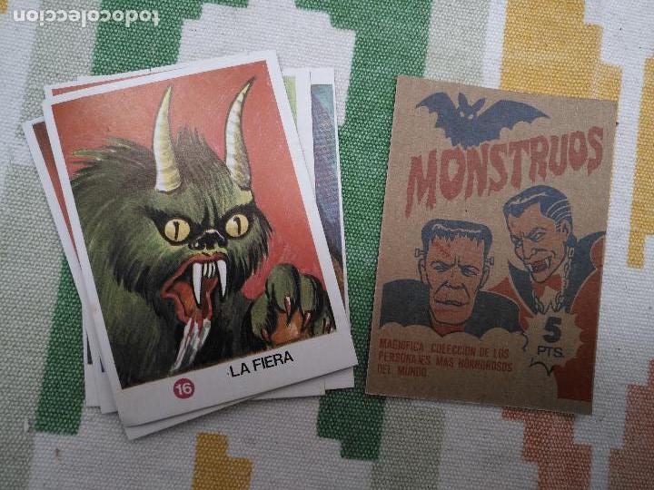 Collectionnisme Cartes &agrave; collectionner anciennes: antiguo cromo para album de monstruos - la fiera numero 16