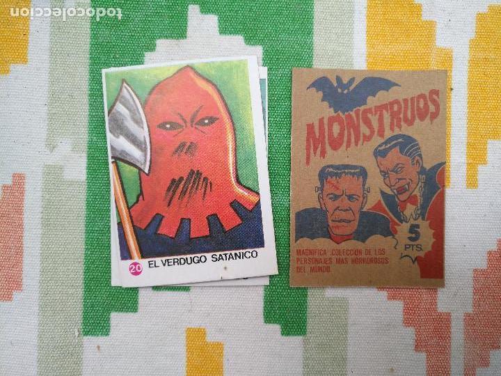 Collectable Antique Stickers: antiguo cromo para album de monstruos - el verdugo satanico numero n 20