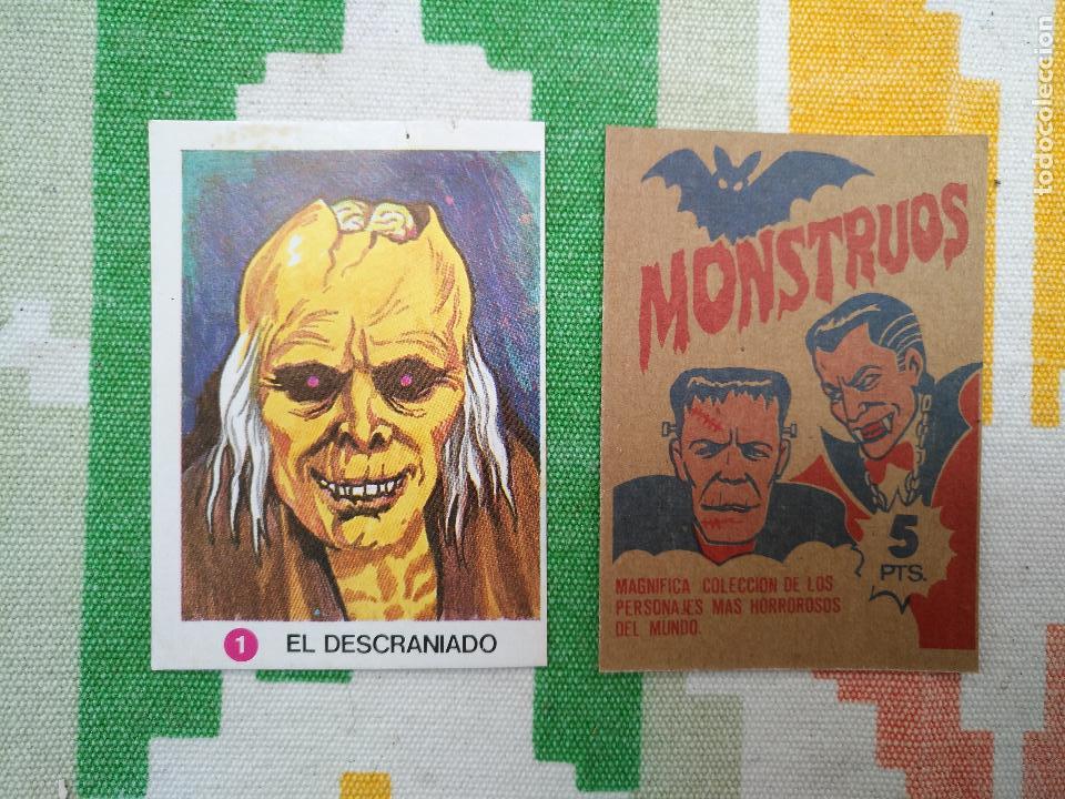 Colecionismo Cromos antigos: antiguo cromo para album de monstruos - el descraniado numero n 1