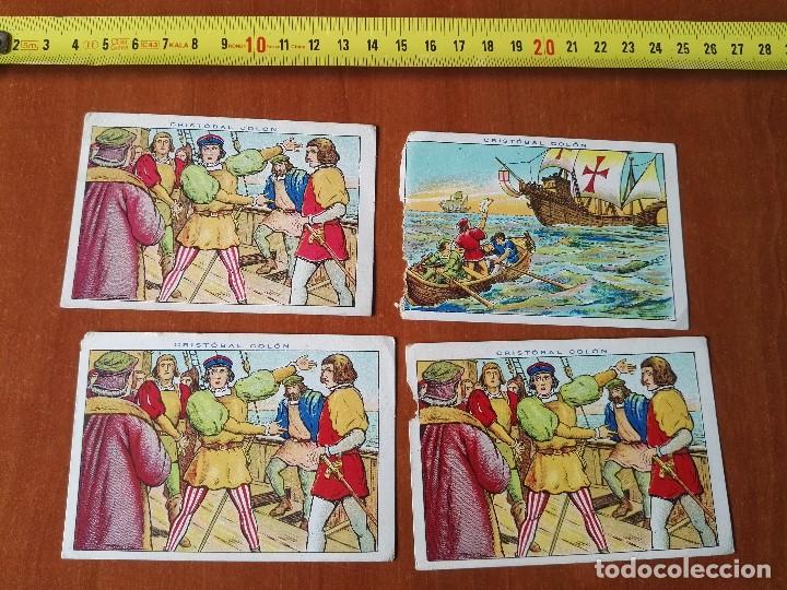 Coleccionismo cromos antiguos: 4 Cromos Cristobal Colon de Chocolates Juncosa - Foto 1