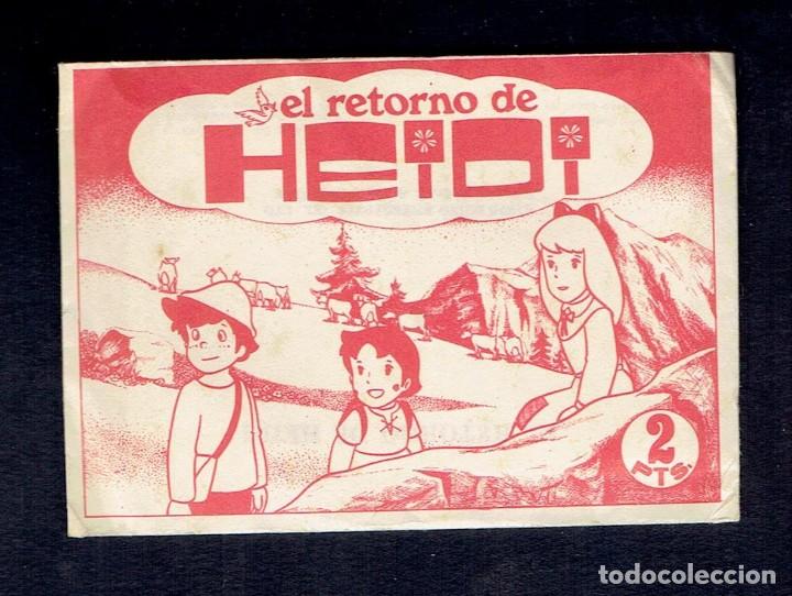 Coleccionismo Cromos antiguos: El retorno de Heidi - Sobre original sin abrir - Editado en 1976 por Hher