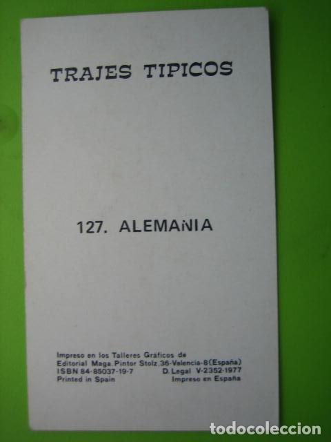 Coleccionismo cromos antiguos: Antiguo cromo Trajes tipicos - Foto 2
