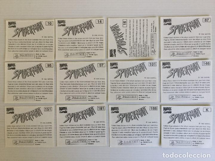 Coleccionismo cromos antiguos: Lote 12 cromos Spiderman Panini 1995 - Foto 6