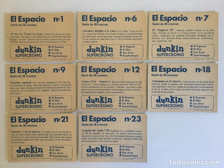 Coleccionismo cromos antiguos: Lote 8 cromos Dunkin Supercromo El Espacio 1969 - Foto 6