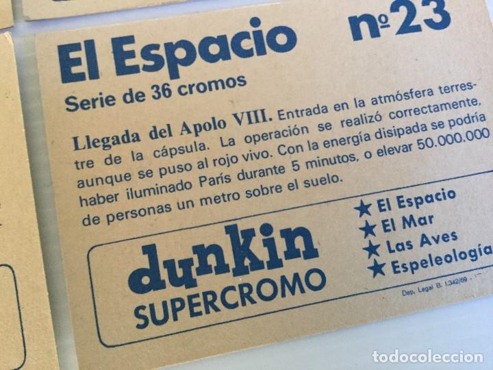 Coleccionismo cromos antiguos: Lote 8 cromos Dunkin Supercromo El Espacio 1969 - Foto 9