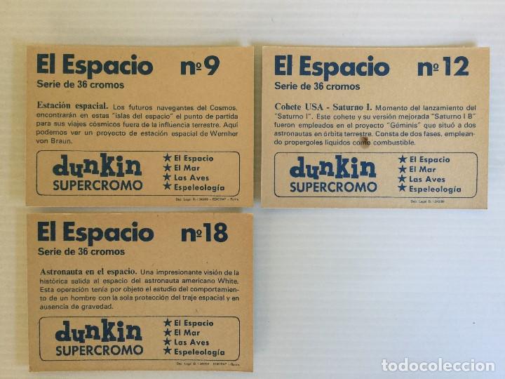 Coleccionismo cromos antiguos: Lote 3 cromos Dunkin Supercromo El Espacio 1969 - Foto 5