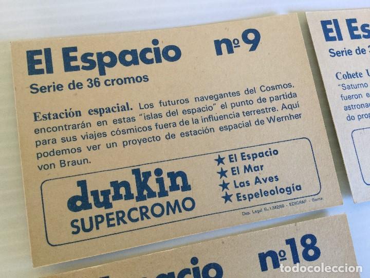 Coleccionismo cromos antiguos: Lote 3 cromos Dunkin Supercromo El Espacio 1969 - Foto 6