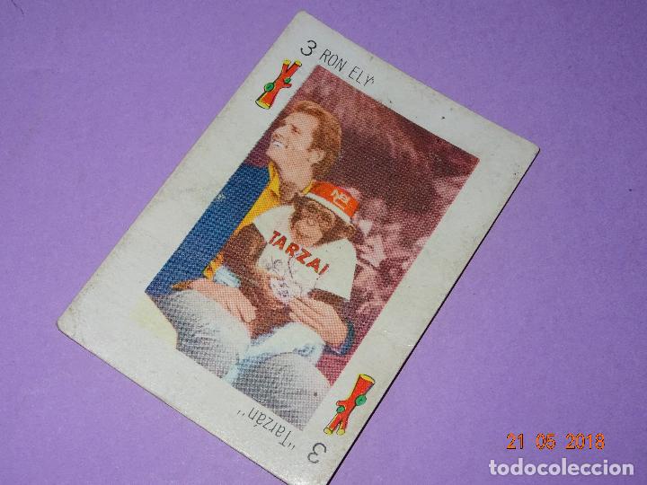 Collezionismo Figurine antiche: Cromo Carta Dorso Rojo y Morado TARZAN con RON ELY de TELE BANCO CANCION Edit. ESTE A&ntilde;o 1960s