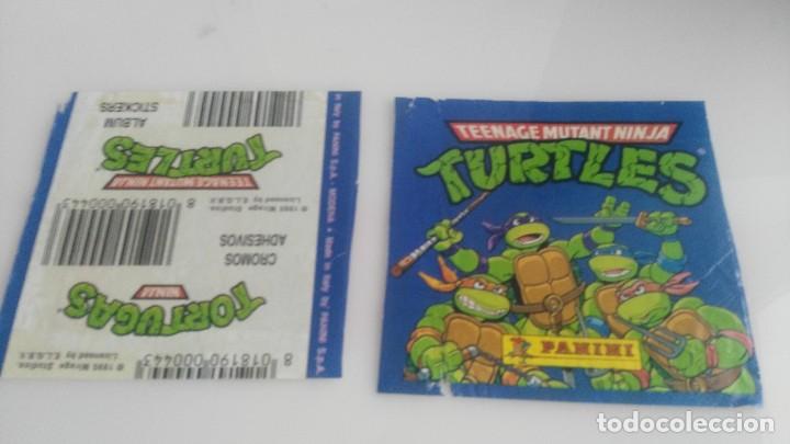 Coleccionismo cromos antiguos: antiguo sobre de cromos vacio turtles panini - Foto 1