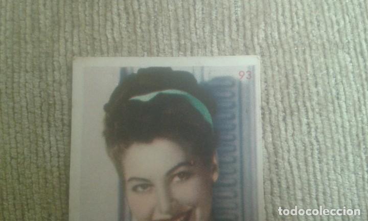 Coleccionismo cromos antiguos: CROMO AVA GARDNER. NUMERO 93. - Foto 2
