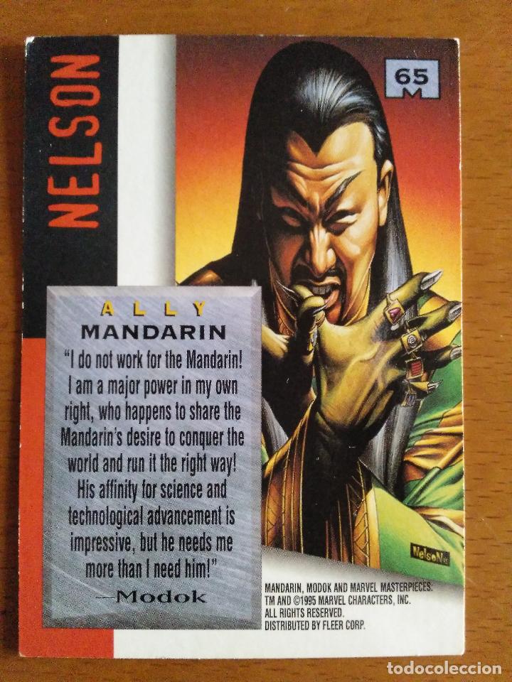 Coleccionismo cromos antiguos: MARVEL MASTER PIECES * MANDARIN N&ordm; 65 ** NELSON - Foto 2