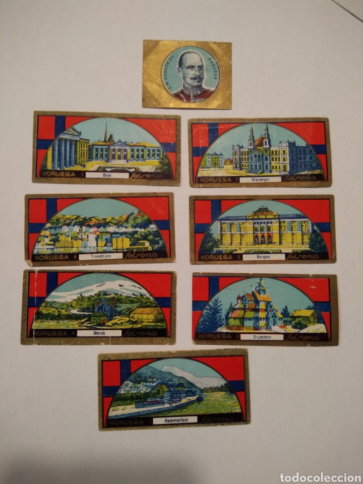 Collezionismo Figurine antiche: COLECCION CHOCOLATES SOLSONA .- 8 CROMOS NORUEGA