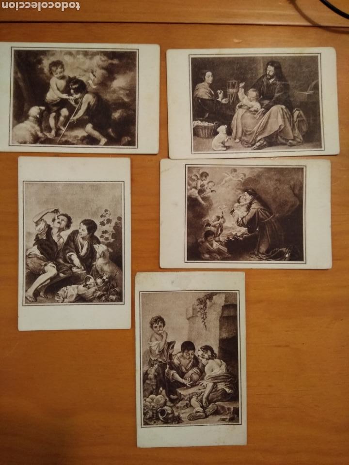 Coleccionismo cromos antiguos: PINTURA CLASICA ESPA&Ntilde;OLA SERIE C MURILLO .- 5 CROMOS LECHE CONDENSADA NURIA N&ordm; 5,6,8,10,7