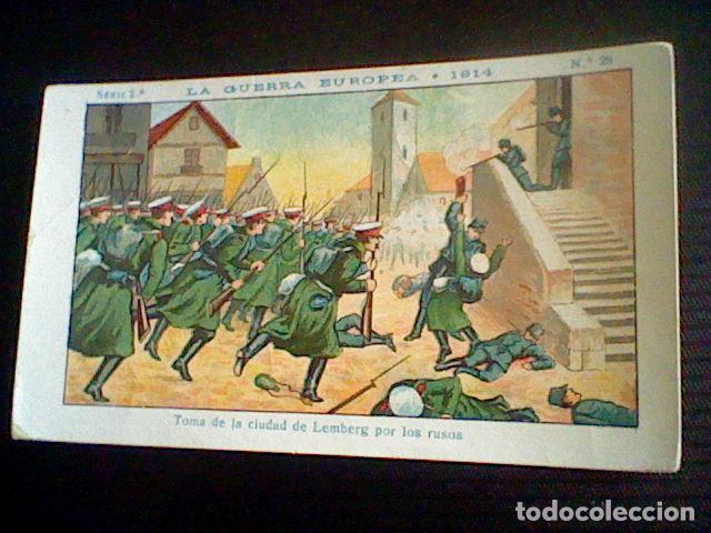 Coleccionismo Cromos antiguos: militaria Gran Guerra Europea 1914 promocional chocolate Amatller n&ordm; 28 LEMBERG TOMADA POR RUSOS